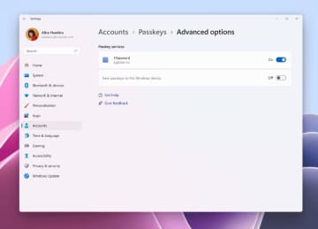 Windows 11プレビュー版、1Passwordと連携しパスキー対応