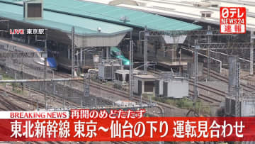 東北新幹線、東京～仙台の下りで運転見合わせ　那須塩原～新白河で停止