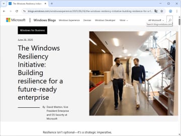 Windowsのセキュリティアプリをカーネル外部で実行 ～BSoDなどの深刻なエラーを軽減へ／CrowdStrikeの悲劇は繰り返さない