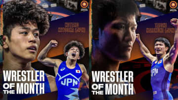 ＜レスリング＞6月のUWW「Wrestlers of the Month」（月間最優秀選手）に清岡幸大郎（カクシングループ）と成國大志（筒井メディカルグループ）