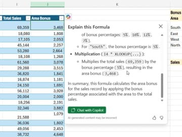わからない「Excel」数式の意味をAIがその場でポップアップ解説する機能が現在展開中／2025年6月の「Microsoft 365 Copilot」機能の一部