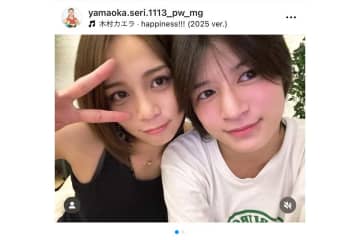 グラビア共演で話題　18歳レスラー・山岡聖怜が姉“突撃”で反響「安定の仲良し」「美しい」