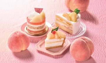 シャトレーゼ、旬の白桃をふんだんに使った「ももケーキ」発売