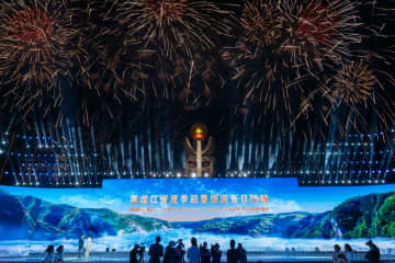 中国・黒竜江省撫遠市で観光PRイベント