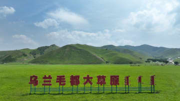 夏の草原に緑豊かな風景　中国内モンゴル自治区