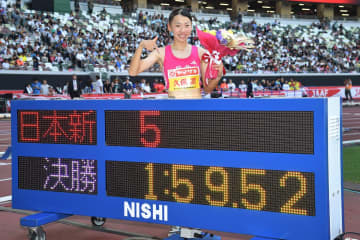 【陸上】久保凛が自身の日本記録を更新　報道陣にも800ｍを勧める「みなさんもぜひ」