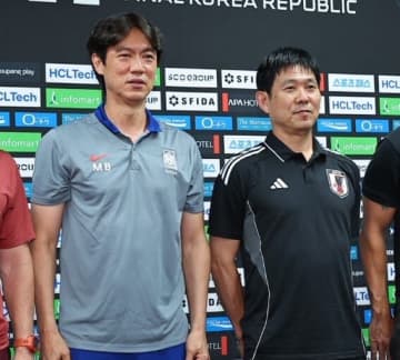 「お互いにライバルであり…」森保監督が元Jリーガーの韓国代表指揮官に言及「選手時代も素晴らしかった」【現地発】