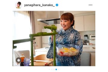 柳原可奈子、自宅流しそうめん満喫　子どもの笑顔もチラリ「ニコニコ見守る長女が面白かった」