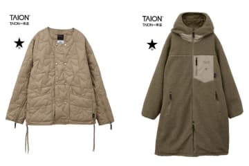 コンバース トウキョウ×タイオン“星柄”キルティングジャケットやボア素材の2WAYコート