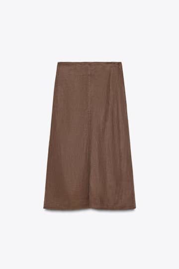 【ZARAのブラウン】がセンス良すぎ！ 40・50代の垢抜け♡「オシャ見えスカート」