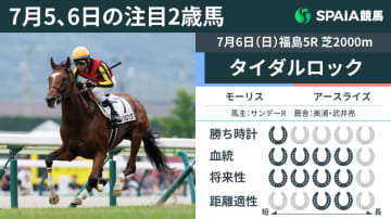 【注目2歳馬】モーリス産駒タイダルロックが4馬身差V　勝負所で馬なりのまま加速する好内容