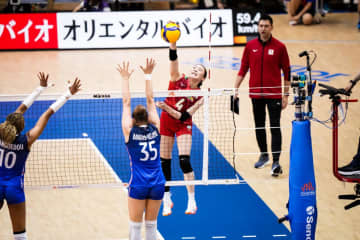 チーム2位タイの9得点を獲得したキャプテンの石川真佑「バレーボール面白いなと思ってもらえるように」