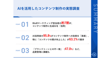 BtoBマーケティングのコンテンツ制作において、AIを活用している担当者は約7割／IDEATECH
