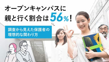 大学のオープンキャンパスへ子どもと一緒に行った保護者は56％に【「塾選」調べ】