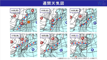 週間天気　今後発生する台風の動向に注意！週明けは東北や関東へ接近か？西日本も太平洋側で大雨に警戒