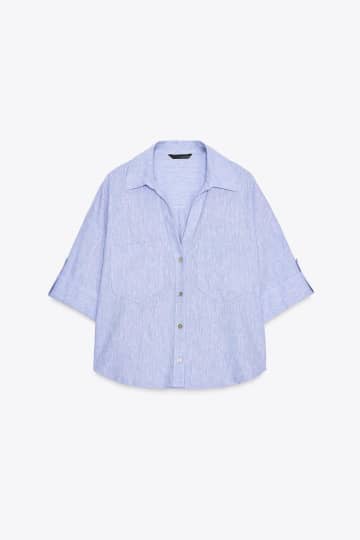 【ZARA】夏に大活躍の予感♡「爽やかブルーシャツ」
