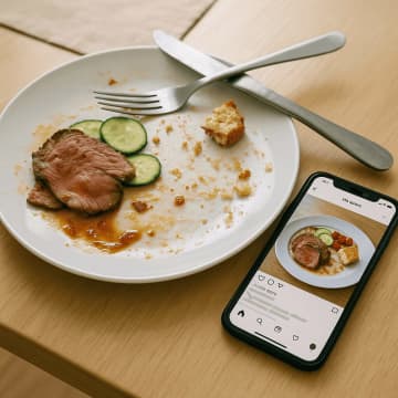 私の料理を“映え”目的で食べ残す彼氏。→彼のSNSに、残飯の写真を投稿してやった【短編小説】