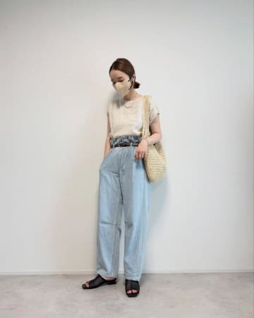 【しまむら】で見つけた「刺繍トップス」の「着回しコーデ」