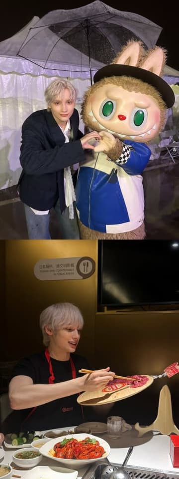 TXT・ヒュニンカイ、オフSHOTでも「下界に降りてきた天使」のよう…中国発人気キャラとの姿も【PHOTO】