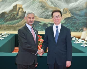 韓正副主席、インド外相と会見