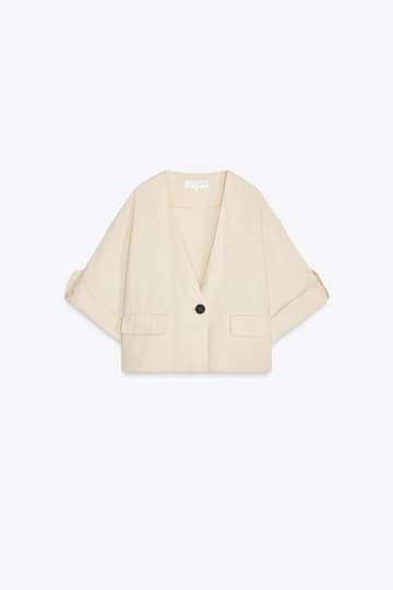 【ZARA】大人のオシャレ見え！「半袖ジャケット」