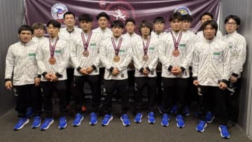 ＜レスリング＞U20アジア選手権（キルギス）出場の男子フリースタイル・チームが帰国