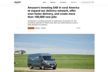 地方部の配送網と全米の拠点整備に190億ドル投資! アマゾンが仕掛ける物流戦略とは