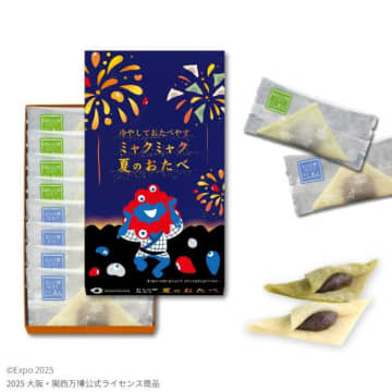 ミャクミャク×おたべ♡夏限定の「ミャクミャク 夏のおたべ」が登場