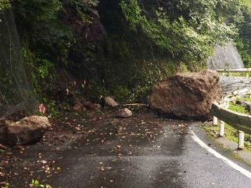 【国道425号】十津川村内で落石 通行止め解除には時間がかかる見込み（19日22:00現在）