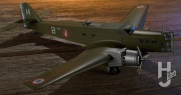 空飛ぶ棺桶と呼ばれた「ブロック MB.210 爆撃機 (初期型)」をキットレビュー！ 主脚柱を後付けできる様に改造し、軽くウォッシングして仕上げる！【アズール・フロム 1/72】