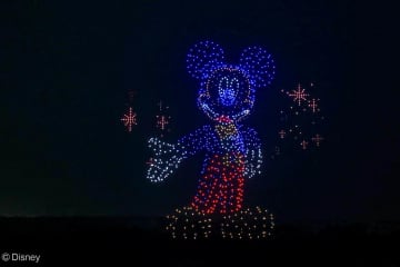 ミッキーマウスやラプンツェルを描くディズニーのドローンショー、足利花火大会など全国数か所で