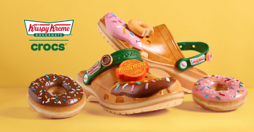 クロックス×クリスピードーナツが初コラボ！「オリジナル・グレーズド®」を再現したあま〜い香りがしそうな一足!!