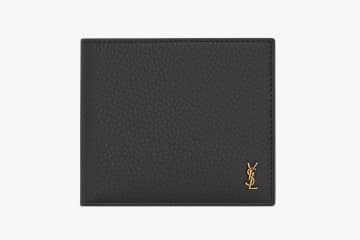 サンローランのメンズ財布、“YSLロゴ”華やぐ二つ折り財布＆艶やかダークグリーンのミニ財布
