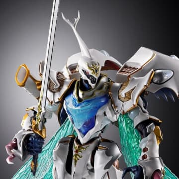 まるで彫像のような美しさ！「聖戦士ダンバイン」サーバインが“白き秘宝”を彷彿とさせるカラーリングでMETAL BUILD化