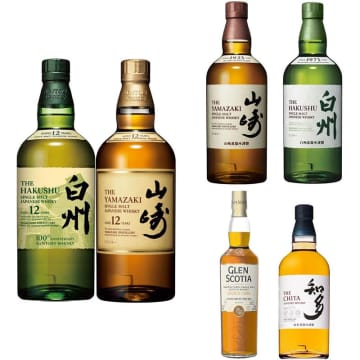 山崎12年」(4/134本の確率)など6種類からランダムに1本発送され