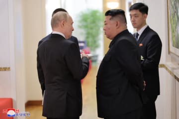 金正恩氏、ロシア旅客機事故でプーチン氏に見舞い電