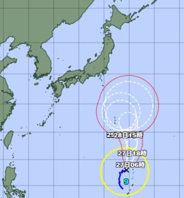 【台風情報】大型の台風9号が北上　最大瞬間風速35メートル