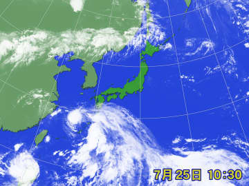 猛暑の中、トリプル台風発生中