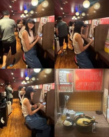 ハ・ジウォン、有名ラーメン屋で特大スマイル！ドンキでの記念ショットも…大阪旅行を満喫