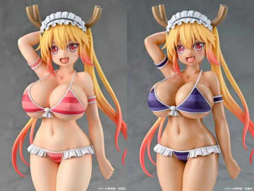 “すべすべ美白”と“テカテカ日焼け”どっちがお好き? ジト目ver.フェイスもかわいい「小林さんちのメイドラゴン」フィギュアが登場
