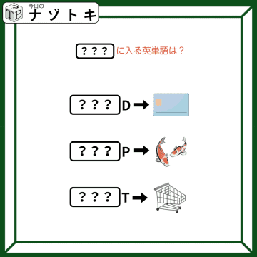 クイズです！「共通する英単語の言葉はなーんだ？」イラストから導こう【難易度LV２.・甘口】