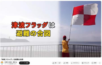 海水浴場で「赤と白の格子柄の旗」、SNSで「知らなかった」続々　20年6月導入「津波フラッグ」、どんなもの？