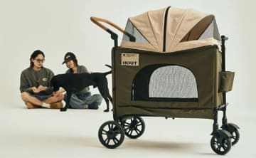大型犬や多頭飼いにも対応！ 広々ワゴンタイプの「Go HOUT マルチペットカート」