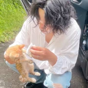 真っ暗なトンネルの中で『あたふたしていたガリガリの子猫』を発見……まさかの出会いに感動の声が続出「素敵な家族に出会えたね」「泣けた」