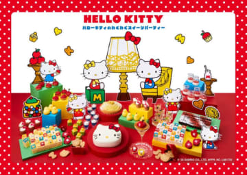 京都で「ハローキティ＆ミミィ スイーツビュッフェ」開催へ！　レトロな顔型ケーキなど提供