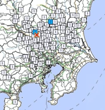 関東でM4.1の地震　東京、千葉、埼玉、茨城、神奈川など揺れる　震源は群馬県南部　最大震度2