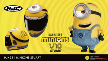 「ﾗｸｶﾗｰﾁｬ?」「ﾌﾌﾌｯ」HJC のネオクラフルフェイスにあの人気キャラが登場