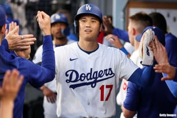 大谷翔平、2安打1四球＆1盗塁で3度生還　メジャー断トツ105得点目、5戦連続安打でメジャー通算1000安打に王手！