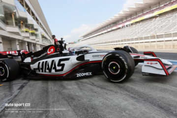 17年ぶりに富士に響いた現行規定のF1エンジンサウンド。ハースF1のテスト初日午前は平川亮が1分18秒538をマーク