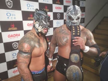 【ドラゴンゲート】GHCジュニアタッグ王者ベイン、ウルフがクレイジーとのトリオで、8・17大田区でトライアングルゲート王座に挑戦！